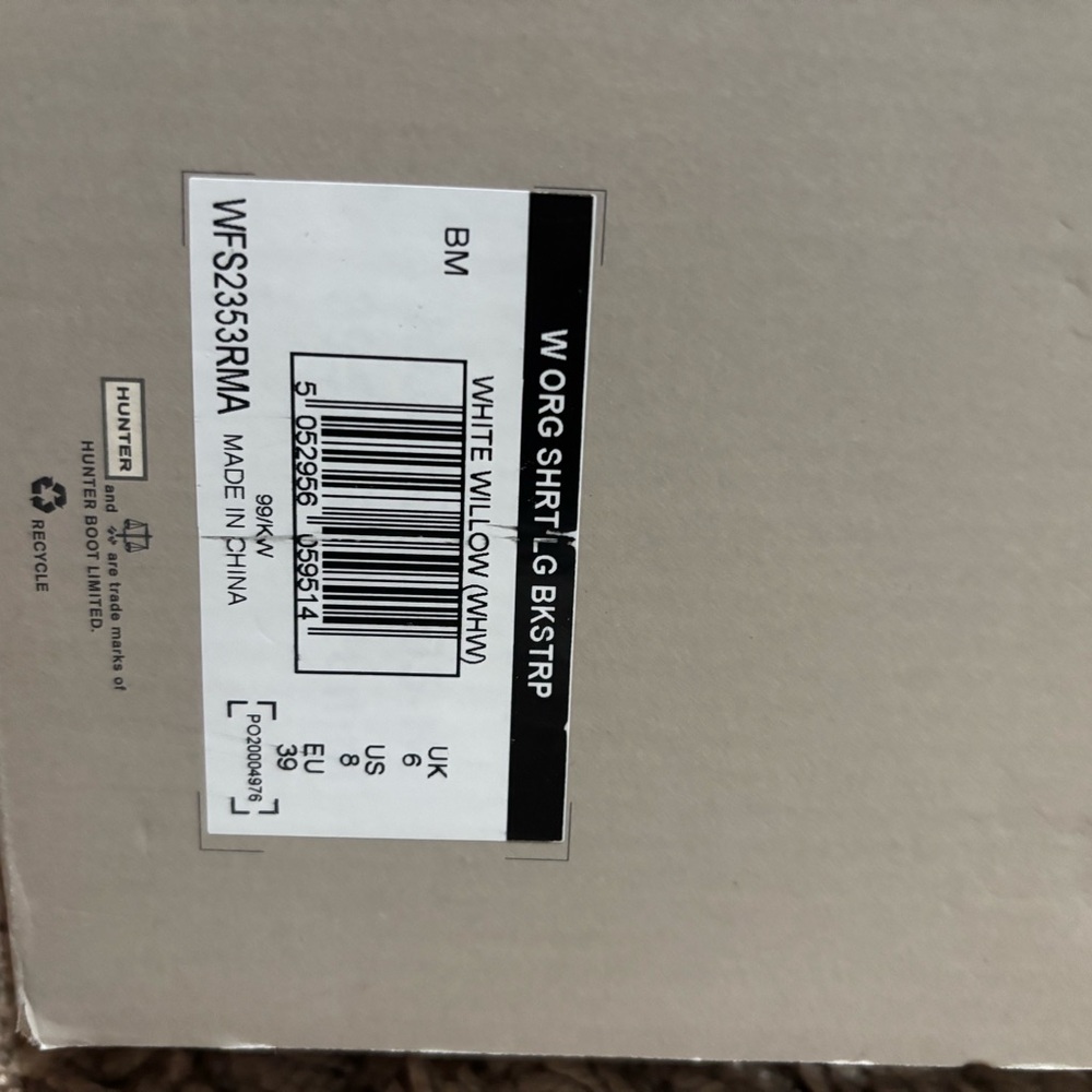 Hunter Original Short Boot White Willow Size 8 - Picture 8 of 10